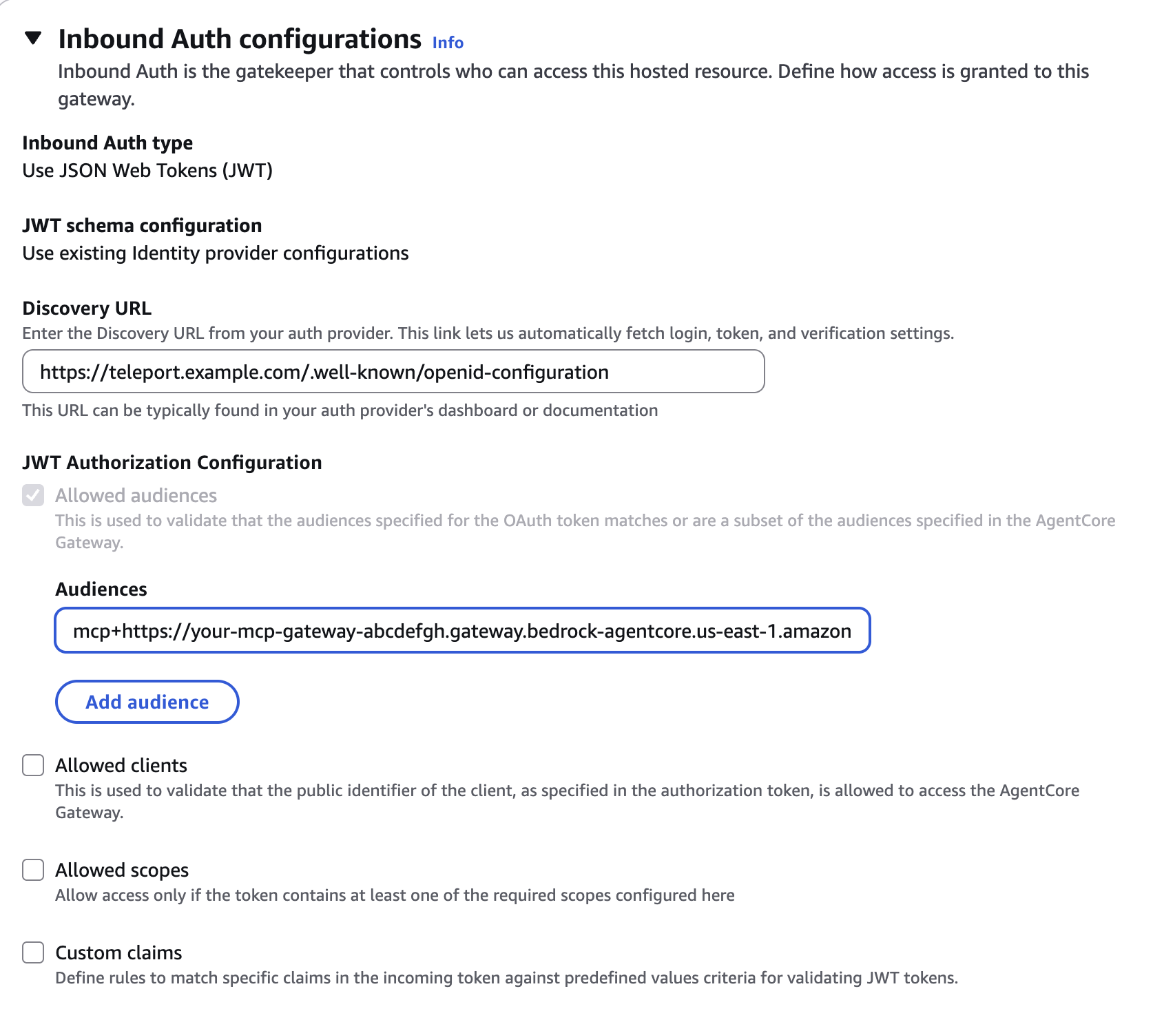 Gateway Inbound Identity