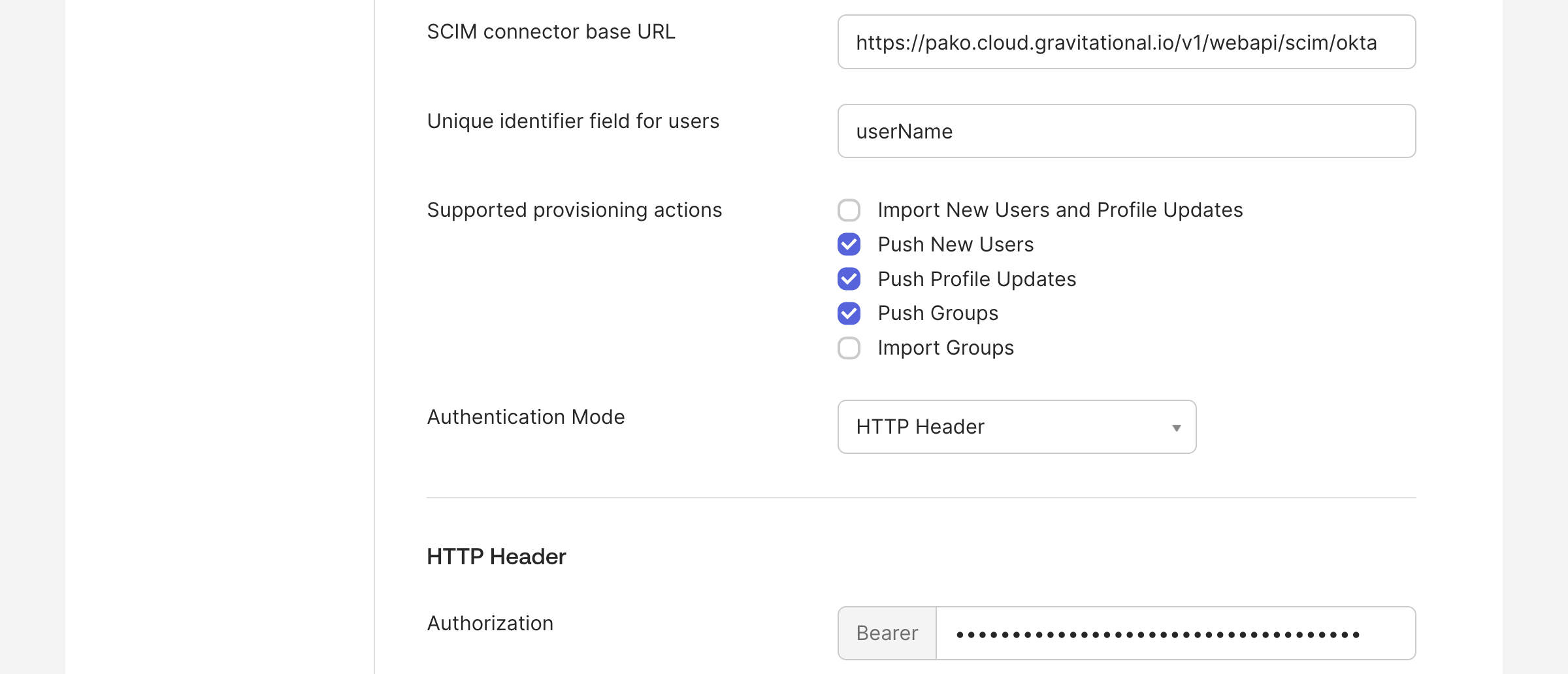 SCIM configuration 1